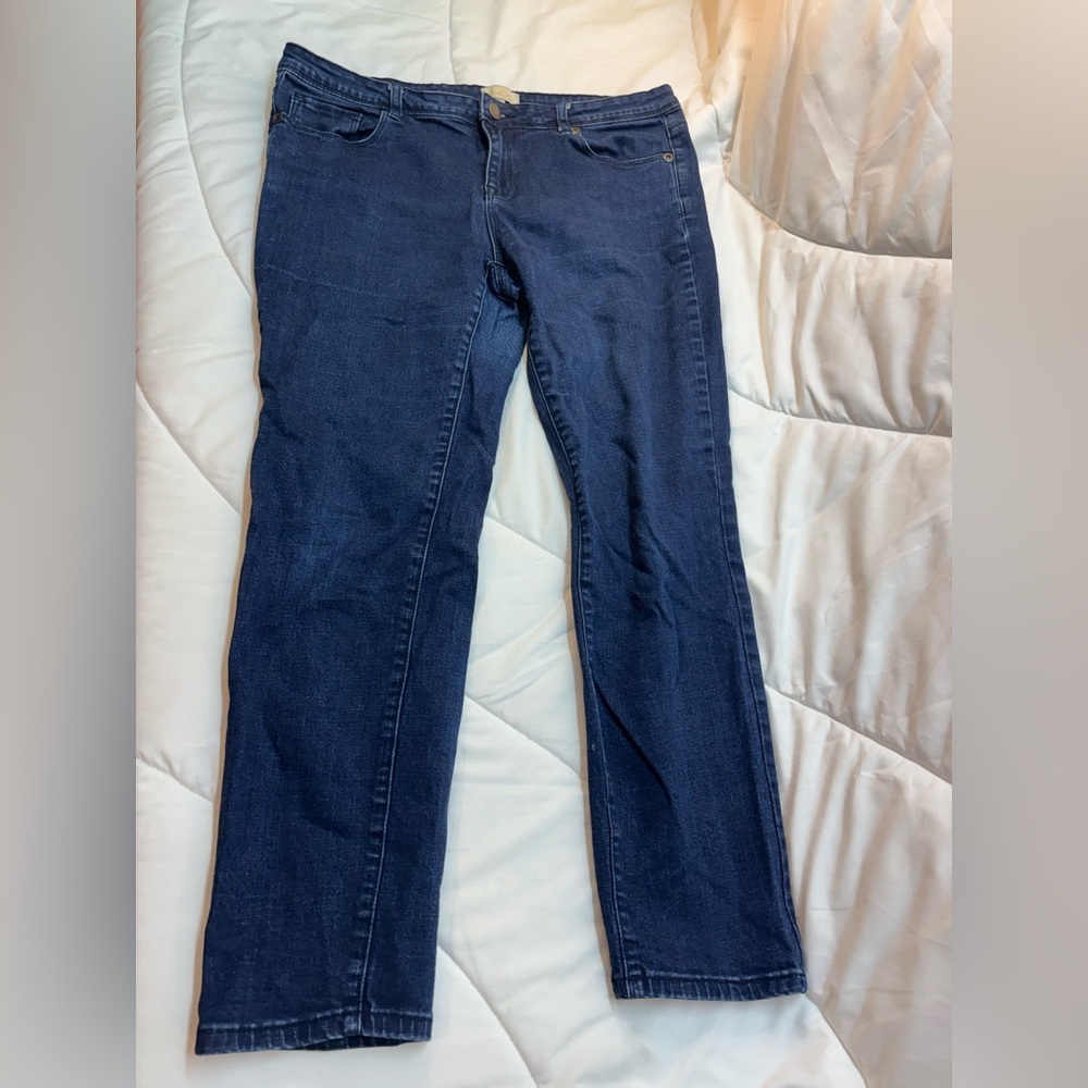 Modcloth Dark Blue Straight Leg Jeans size XL